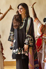 MUSHQ-3PC LAWN EMBROIDERED SHIRT WITH MONARK PRINT DUAPATTA AND TROUSER-ADR-3719