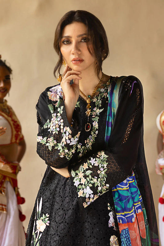 MUSHQ-3PC LAWN EMBROIDERED SHIRT WITH MONARK PRINT DUAPATTA AND TROUSER-ADR-3719