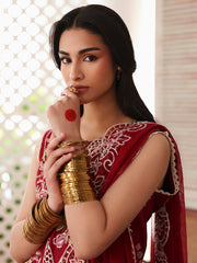 MAHNUR-3PC LAWN EMBROIDERED SHIRT WITH MONARK EMBROIDERED DUAPATTA AND TROUSER-ADR-3717