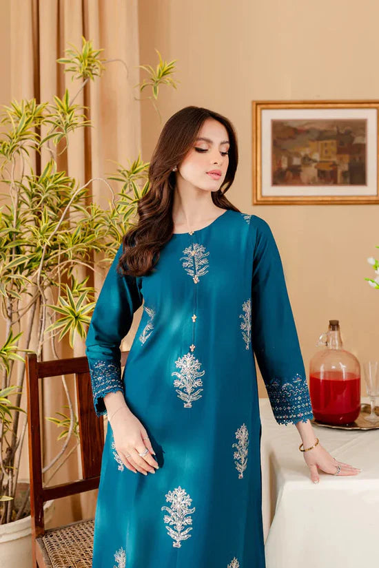 BATIK-2PC DHANAK SEQUIN EMBROIDRED SHIRT AND EMBROIDRED TROUSER-ADR-107