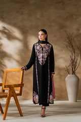 MIRANA-3PC LAWN EMBROIDERED SHIRT WITH CHIFFON TYE&DYED DUPATTA AND TROUSER-ADR-4640