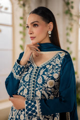 MIRANA-3PC LAWN EMBROIDERED SHIRT WITH BAMBER CHIFFON DUPATTA AND TROUSER-ADR-4728