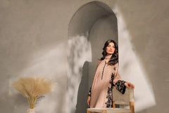 ASIM JOFA-3PC DHANAK EMBROIDERED SHIRT WITH TYE&DYED CHIFFON DUPATTA AND TROUSER-ADR-4287