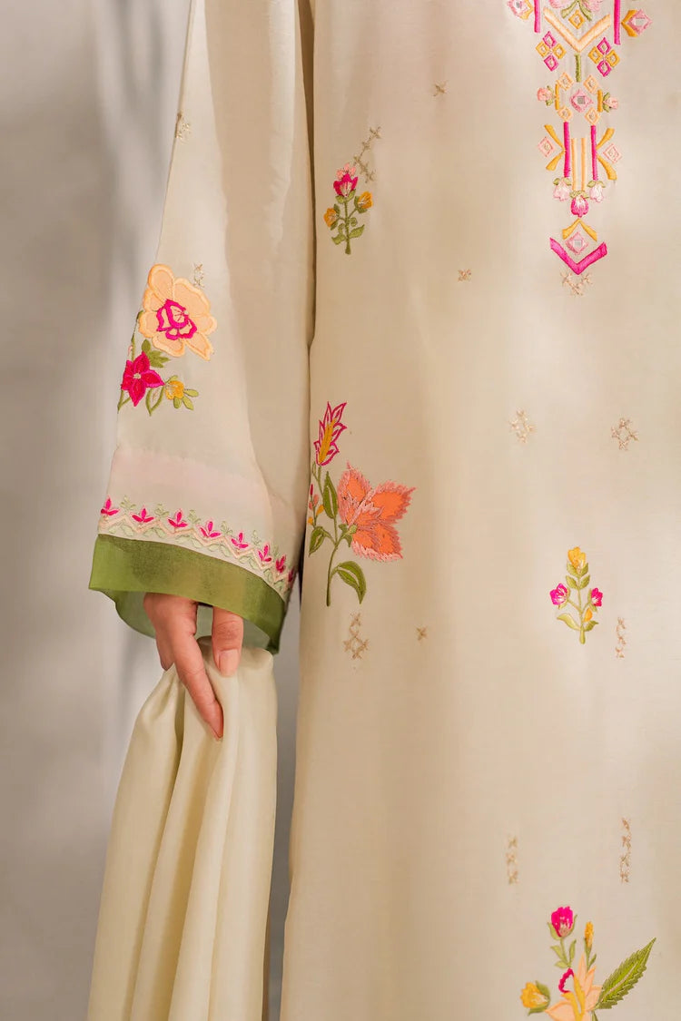 MIRANA-3PC DHANAK EMBROIDERED SHIRT WITH BAMBER CHIFFON DUPATTA AND TROUSER-ADR-4289