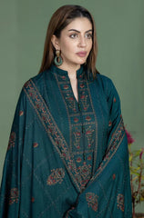 MOHAGNI-3PC KARANDI EMBROIDERED SHIRT WITH KARANDI EMBROIDERED SHAWL AND TROUSER-ADR-4256