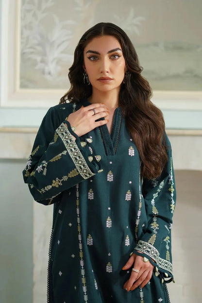 BATIK-3PC DHANAK EMBROIDERED SHIRT WITH DHANAK EMBROIDERED SHAWL & TROUSER-ADR-4178
