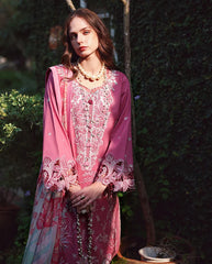MUSHQ-3PC DHANAK EMBROIDERED SHIRT WITH WOOL PRINTED SHAWL AND TROUSER -ADR-5243