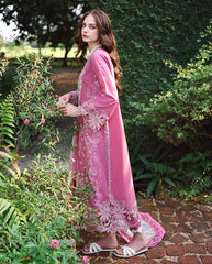 MUSHQ-3PC DHANAK EMBROIDERED SHIRT WITH WOOL PRINTED SHAWL AND TROUSER -ADR-5243