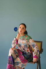 ADORE-2PC SHAMOZE SILK PRINTED SHIRT & SHAMOZE SILK PRINTED TROUSER-ADR-2005