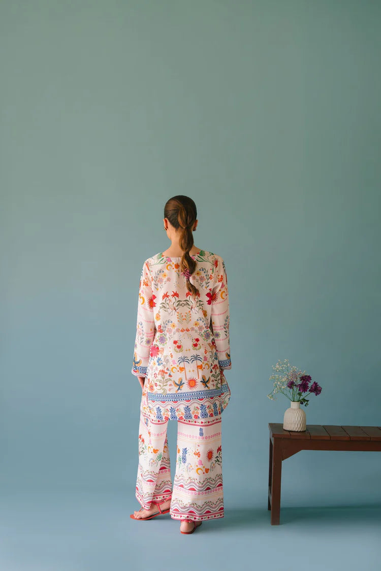 ADORE-2PC SHAMOZE SILK PRINTED SHIRT & SHAMOZE SILK PRINTED TROUSER-ADR-2006