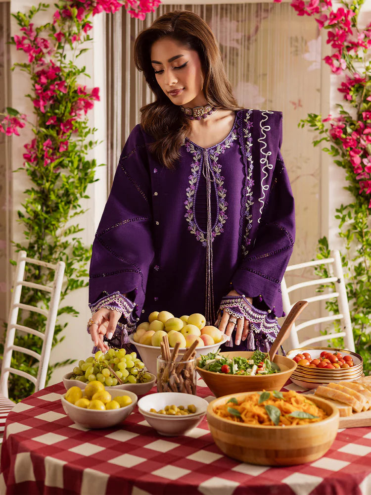 MAHNUR-3PC DHANAK EMBROIDERED SHIRT WITH DHANAK EMBROIDERED SHAWL & TROUSER-ADR-4328
