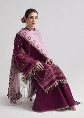 HUSSAIN REHAR-3PC DHANAK EMBROIDERED SHIRT WITH CHIFFON EMBROIDERED DUPATTA AND TROUSER-ADR-5179