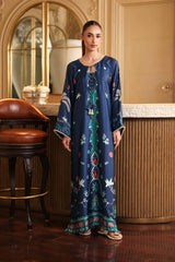 LULUSAR-2PC-SHAMOZE SILK PRINTED SHIRT WITH SILK TROUSER-ADR-9015