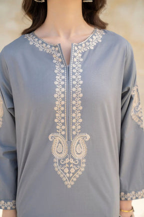 HANA- 2PC KHADAR EMBROIDERED SHIRT AND TROUSER-ADR- 3235