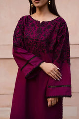 BATIK-2PIECE DHANAK EMBROIDERED SHIRT WITH DHANAK EMBROIDERED TROUSER-ADR-15089
