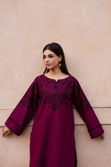BATIK-2PIECE DHANAK EMBROIDERED SHIRT WITH DHANAK EMBROIDERED TROUSER-ADR-15089