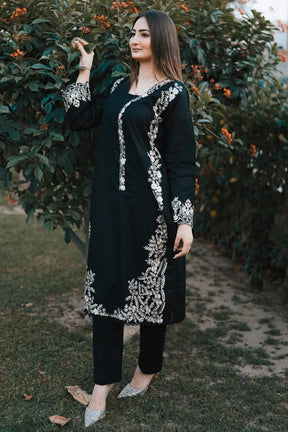 LAJWANTI - 2PC LAWN EMBROIDERED SHIRT WITH TROUSER-ADR-2951