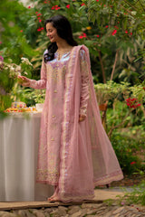 RANG RASIYA-3PC LAWN SEQUIN EMBROIDERED SHIRT WITH KHADDI NET EMB DUPATTA AND EMB TROUSER-ADR-4891