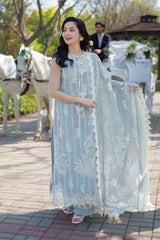 RANG RASIYA-3PC LAWN EMBROIDERED SHIRT WITH CHIFFON PRINTED EMB DUPATTA AND TROUSER-ADR-4882