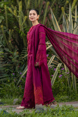 RANG RASIYA-3PC LAWN CHIKAN EMBROIDERED SHIRT WITH KHADDI NET EMB DUPATTA AND EMB TROUSER-ADR-4885