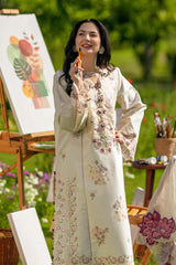 RANG RASIYA-3PC LAWN SEQUIN EMBROIDERED SHIRT WITH KHADDI NET EMB DUPATTA AND EMB TROUSER-ADR-4883