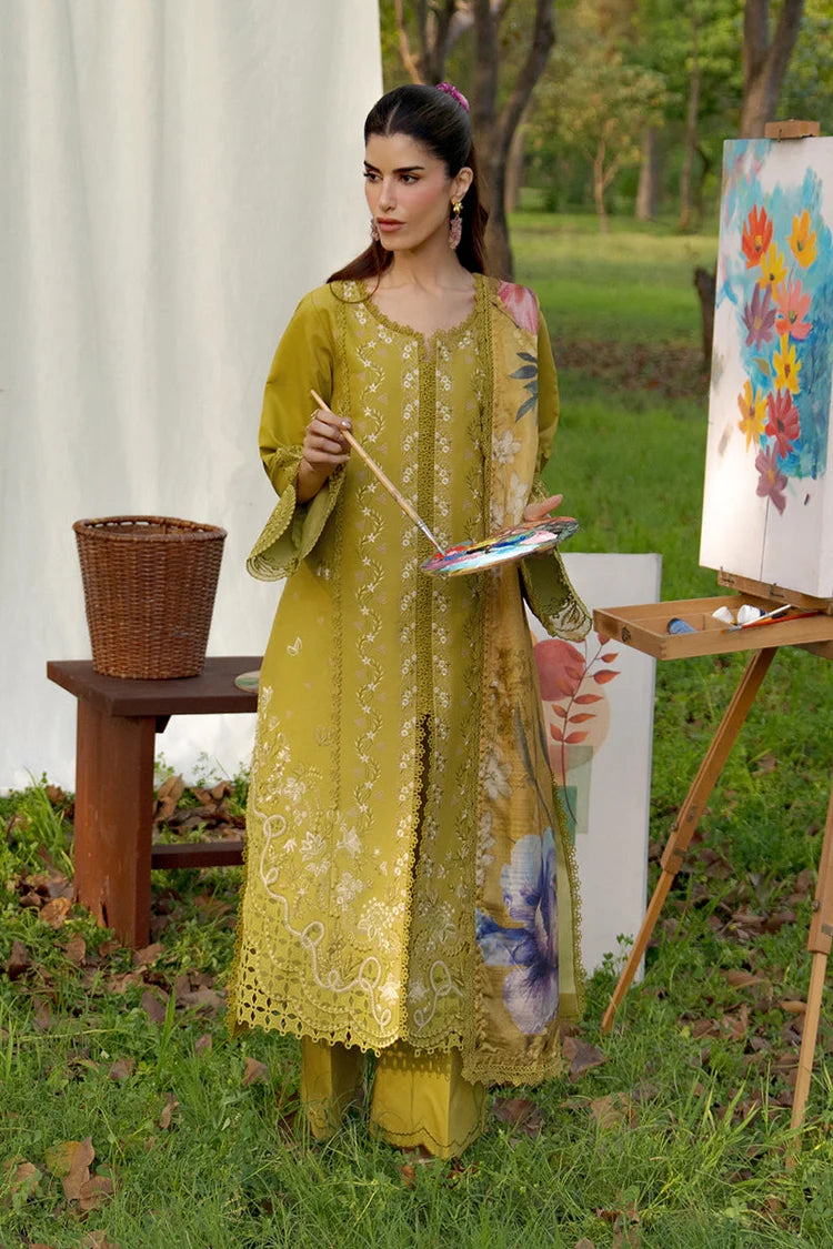 RANG RASIYA-3PC DHANAK EMBROIDERED SHIRT WITH WOOL PRINTED SHAWL AND TROUSER-ADR-5080