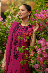 RANG RASIYA-3PC LAWN SEQUIN EMBROIDERED SHIRT WITH KHADDI NET EMB DUPATTA AND EMB TROUSER-ADR-4888