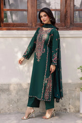 BATIK-3PC LAWN EMBROIDERED SHIRT WITH CHIFFOON EMBROIDERED DUPATTA AND TROUSER-ADR-4744