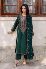 BATIK-3PC LAWN EMBROIDERED SHIRT WITH CHIFFOON EMBROIDERED DUPATTA AND TROUSER-ADR-4744