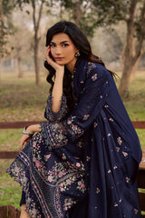 BATIK-3PIECE LAWN SEQUIN EMBROIDERED SHIRT WITH CHIFFON EMBROIDERED DUPATTA AND TROUSER-ADR-4829