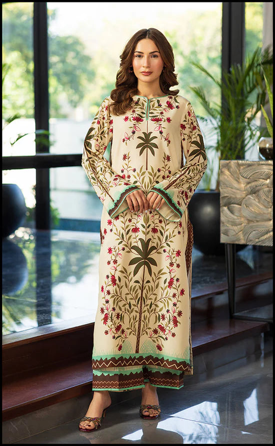 ADORE-2PC SHAMOZE SILK PRINTED SHIRT & SHAMOZE SILK PRINTED TROUSER-ADR-2003