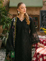 MAHNUR-3PIECE LAWN EMBROIDERED SHIRT WITH CHIFFON PRINTED DUPATTA AND TROUSER-ADR-4662