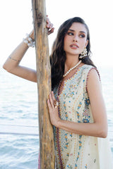 MUSHQ-3PC LAWN HEAVY EMBROIDERED SHIRT WITH CHIFFON PRINTED DUPATTA AND TROUSER-ADR-4862