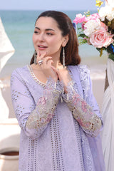 IMROZIA-3PC LAWN CHIKANKARI EMBROIDERED SHIRT WITH KHADDI NET EMB DUPATTA AND TROUSER-ADR-4508