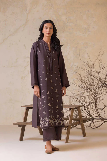 SOBIA NAZIR-2PC LAWN EMBROIDERED SHIRT WITH LAWN EMBROIDERED SLEEVES-ADR-3474