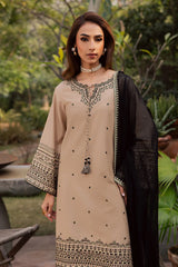 BATIK-3PC LAWN EMBROIDERED SHIRT WITH CHIFFON EMBROIDERED DUPATTA AND EMB TROUSER-ADR-4765