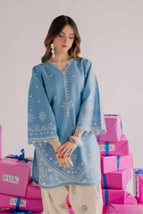 BATIK-2PIECE DHANAK EMBROIDERED SHIRT WITH DHANAK EMB TROUSER-ADR-15005