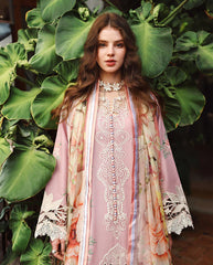 MUSHQ-3PC LAWN EMBROIDERED SHIRT WITH SILK PRINTED DUPATTA AND TROUSER-ADR-4901