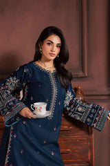 BATIK-2PIECE DHANAK EMBROIDERED SHIRT WITH DHANAK EMB SLEEVES-ADR-15019