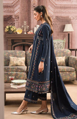 SERAN-3PC DHANAK EMBROIDERED SHIRT WITH DHANAK EMBROIDERD SHAWL-ADR-4243