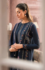 SERAN-3PC DHANAK EMBROIDERED SHIRT WITH DHANAK EMBROIDERD SHAWL-ADR-4243