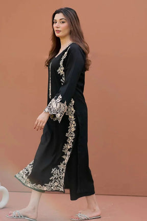 LAJWANTI - 2PC DHANAK EMBROIDERED SHIRT WITH TROUSER--ADR-3319