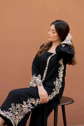 LAJWANTI - 2PC DHANAK EMBROIDERED SHIRT WITH TROUSER--ADR-3319