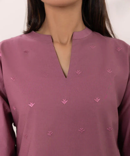 SAPPHIRE-3PC DHANAK EMBROIDERED SHIRT COUTRAI PRINTED SHAWL & EMB TROUSER-ADR-4055