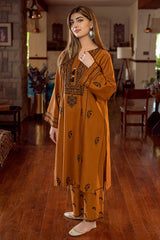 URGE-2PC DHANAK EMBROIDERED SHIRT AND EMBROIDRED TROUSER-ADR-135