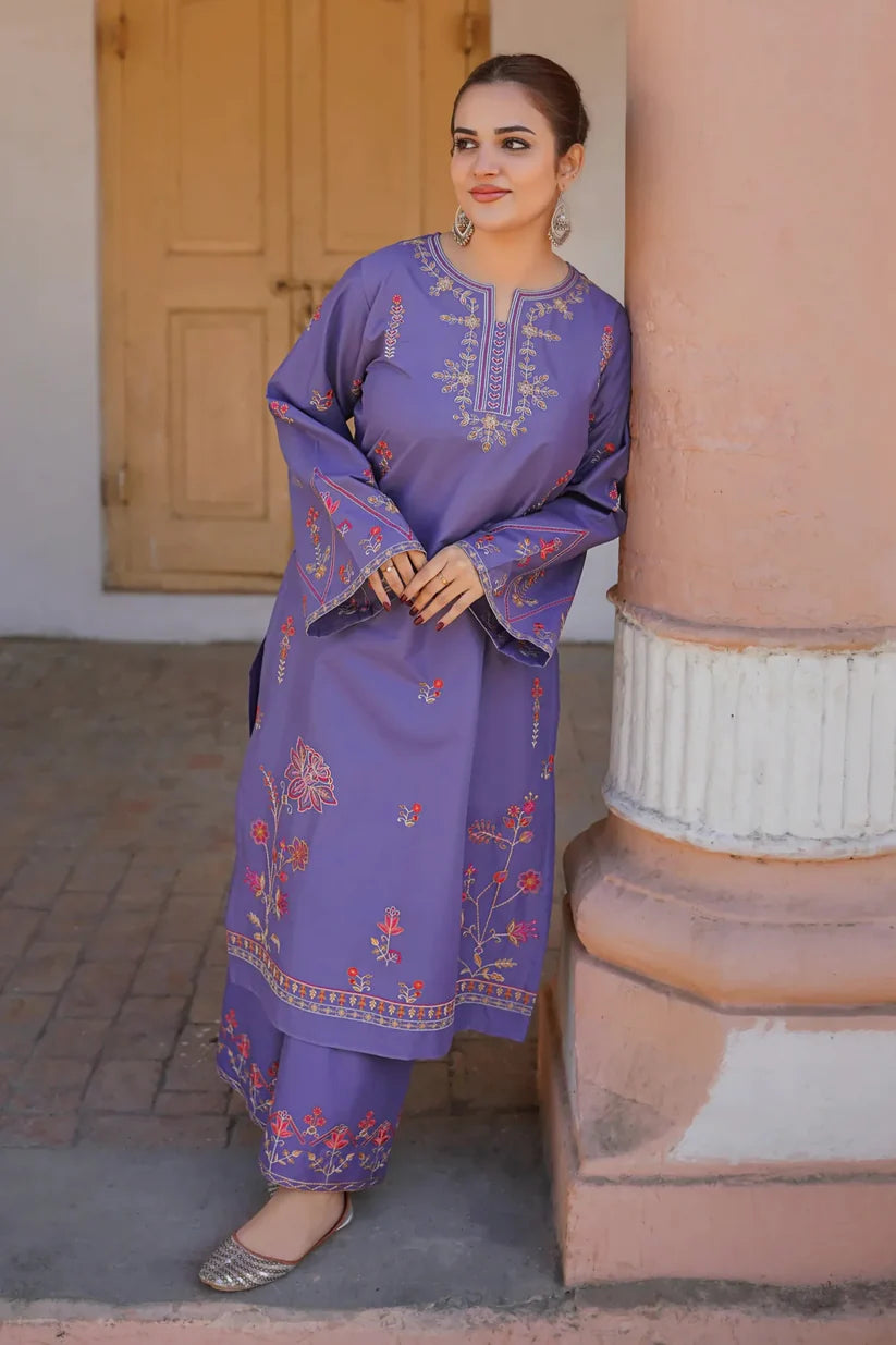 URGE - 2PC LAWN EMBROIDERED SHIRT AND LAWN EMBROIDERED TROUSER-ADR-3489