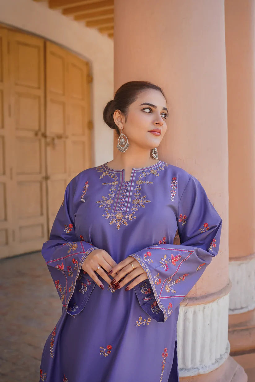 URGE - 2PC LAWN EMBROIDERED SHIRT AND LAWN EMBROIDERED TROUSER-ADR-3489