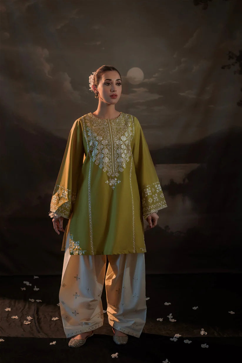 URGE-2PC SEQUIN LAWN EMBROIDERED SHIRT WITH SEQUIN LAWN EMBROIDERED TROUSER-ADR-3481