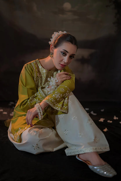 URGE-2PC SEQUIN LAWN EMBROIDERED SHIRT WITH SEQUIN LAWN EMBROIDERED TROUSER-ADR-3481