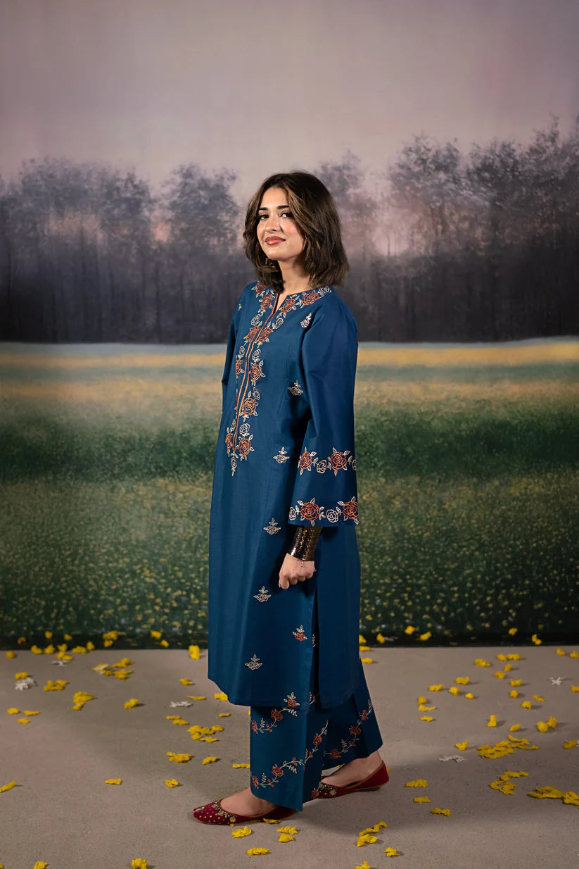 URGE-2PC LAWN EMBROIDRED SHIRT WITH LAWN EMBROIDRED TROUSER-ADR-3483